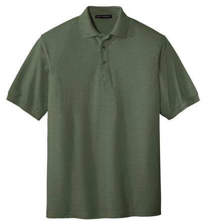 Front View of Clover Green Port Authority Extended Size Silk Touch Polo K500ES plain
