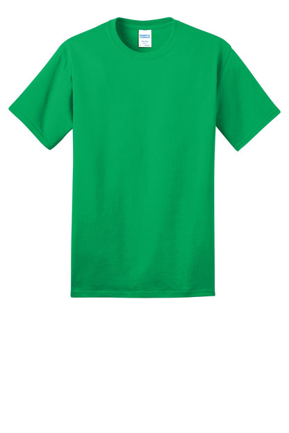 Front View of Clover Green Port & Co Ring Spun Cotton Tee. PC150 plain
