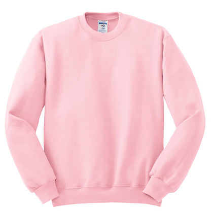 Front View of ClscPink Jerzees - NuBlend Crewneck Sweatshirt. 562M plain