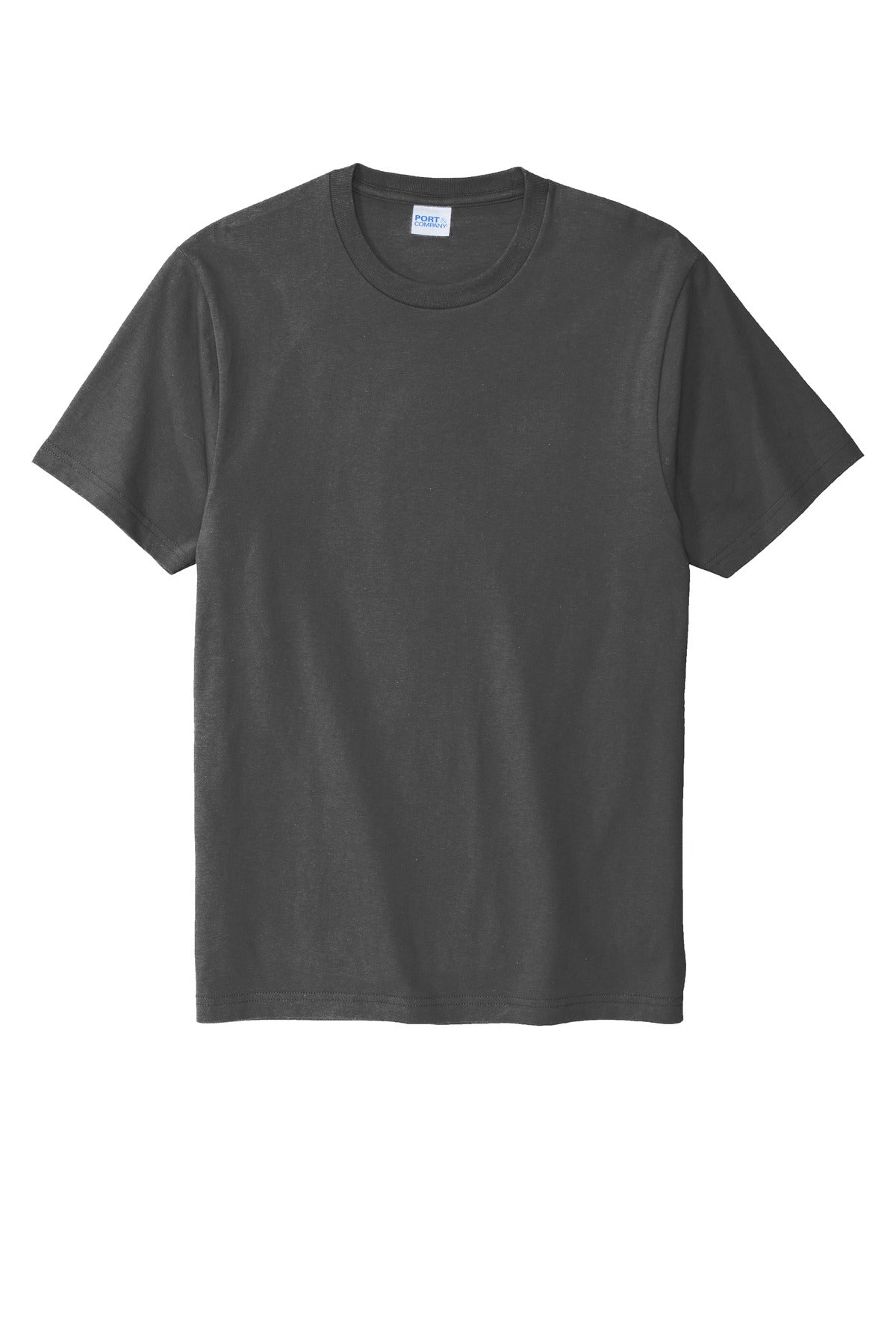 Front View of Coal Grey Port & Co Bouncer Tee PC600 plain