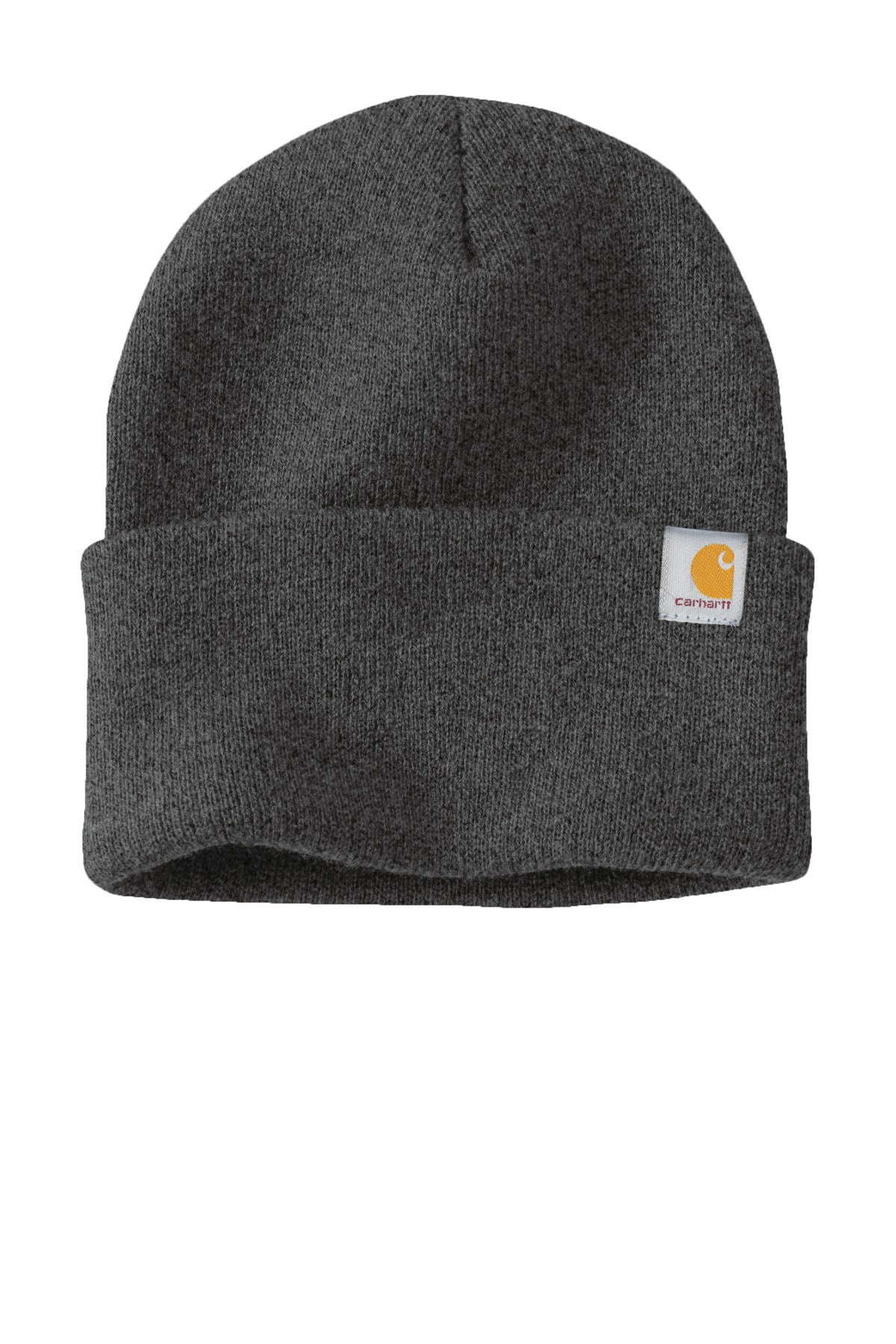 Front View of Coal Heather Carhartt Watch Cap 2.0 CT104597 plain