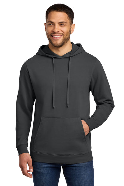 Front View of Coal Port & Co Beach Wash Garment-Dyed Pullover Hooded Sweatshirt. PC098H plain