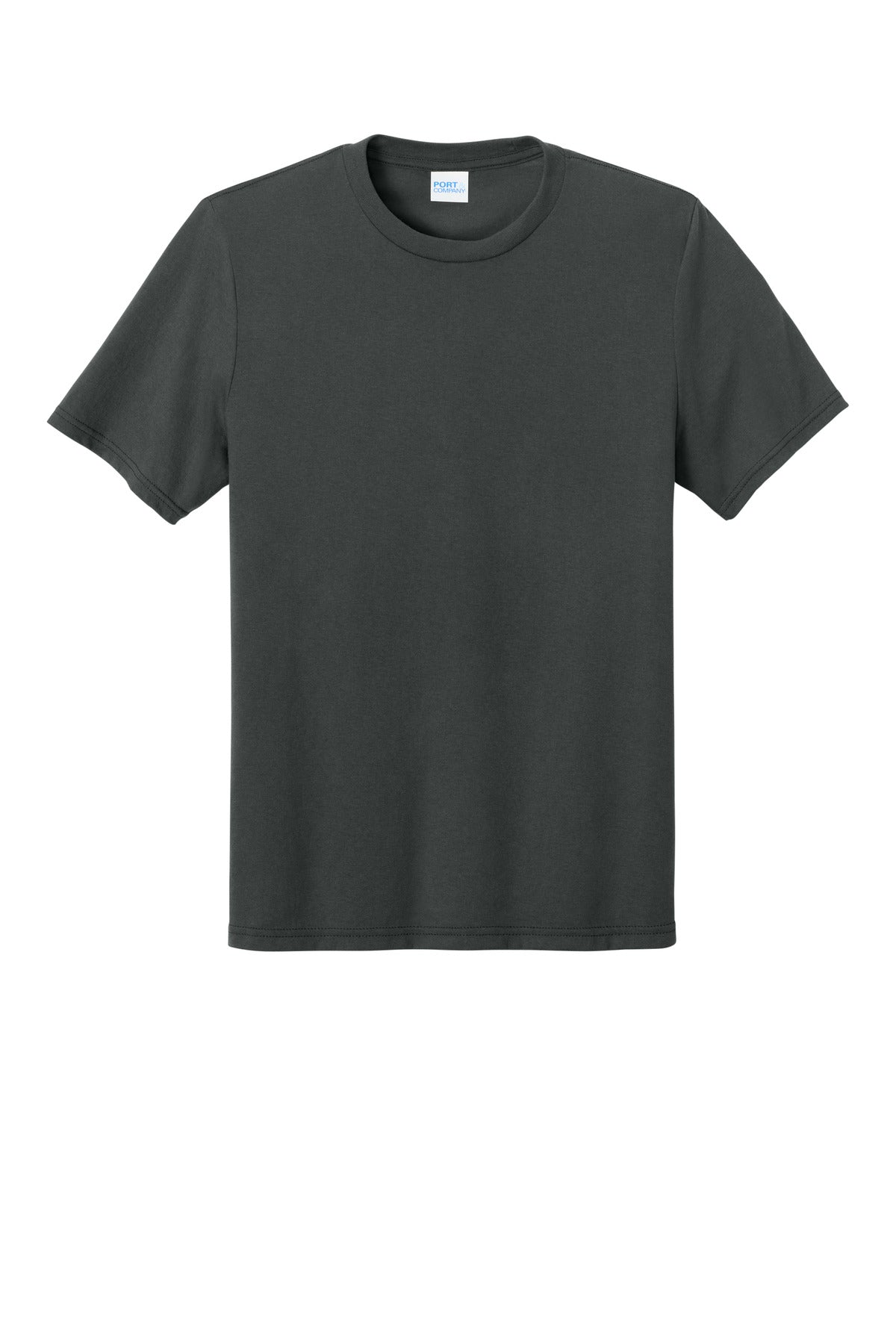 Front View of CoalGrey Port & Co Tri-Blend Tee. PC330 plain