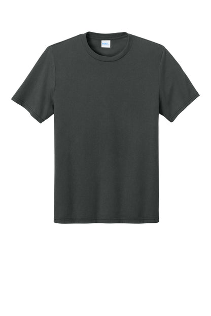 Front View of CoalGrey Port & Co Tri-Blend Tee. PC330 plain