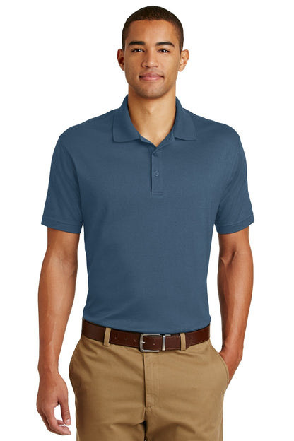Front View of Coast Blue Eddie Bauer Performance Polo. EB102 plain