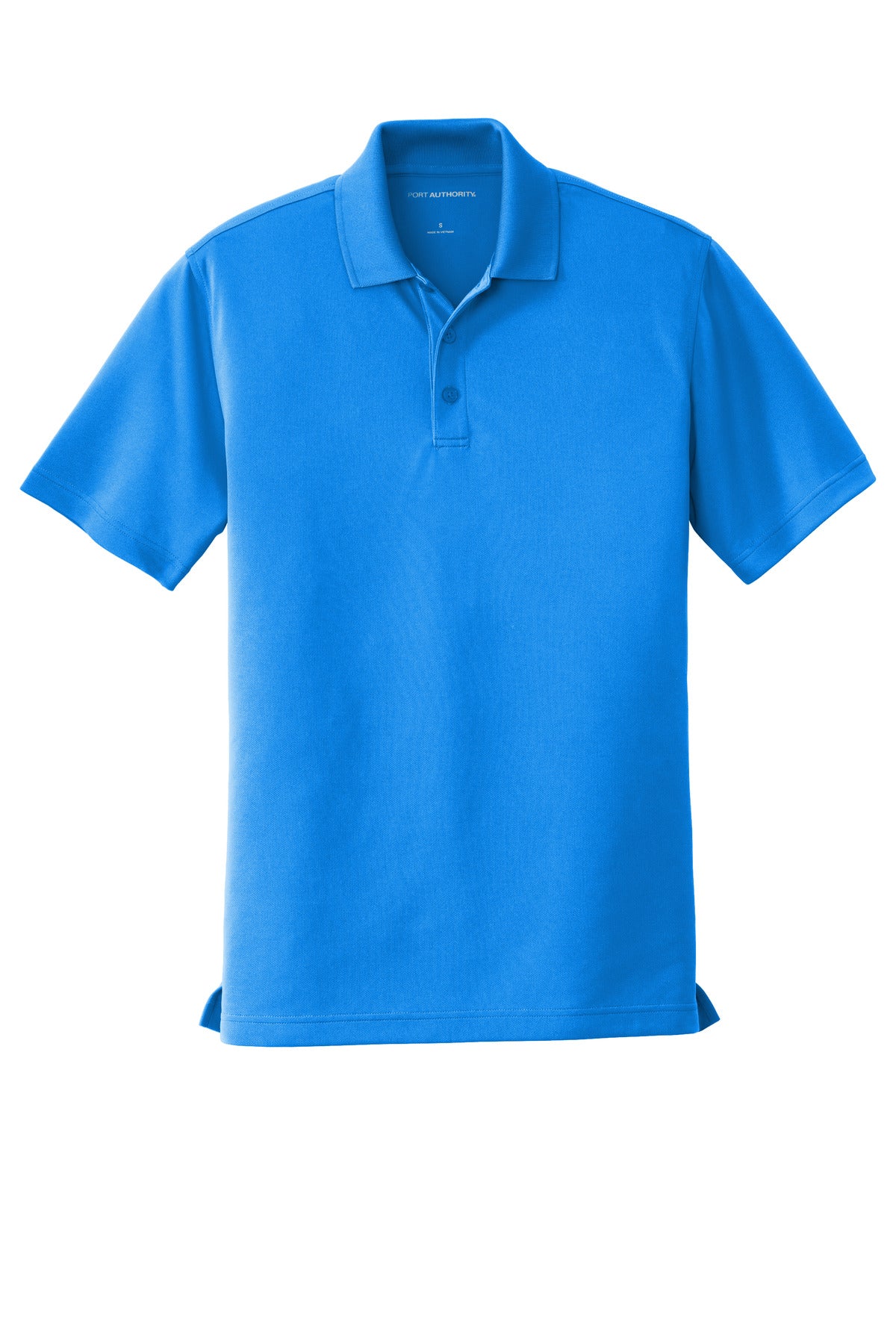 Front View of Coastal Blue Port Authority Dry Zone UV Micro-Mesh Polo. K110 plain