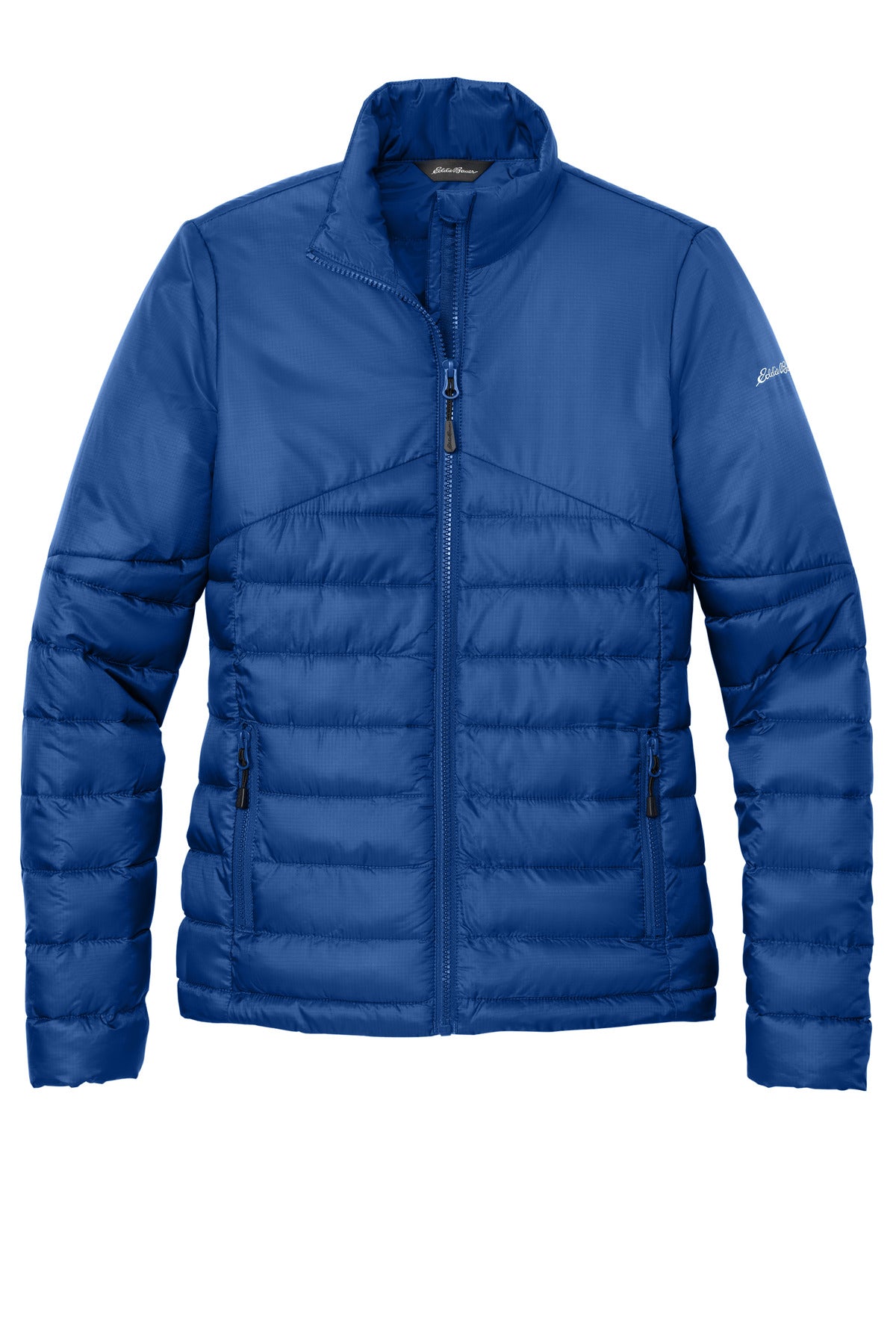 Front View of CobaltBl Eddie Bauer Women's Quilted Jacket EB511 plain