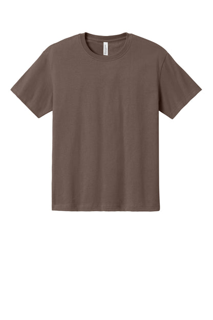 Front View of Cocoa BELLA+CANVAS Unisex 7.5-Ounce Heavyweight Tee BC4610 plain