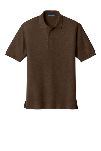 Front View of Coffee Bean Port Authority Extended Size Silk Touch Polo K500ES plain