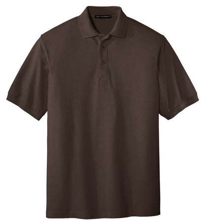 Front View of Coffee Bean Port Authority Extended Size Silk Touch Polo K500ES plain
