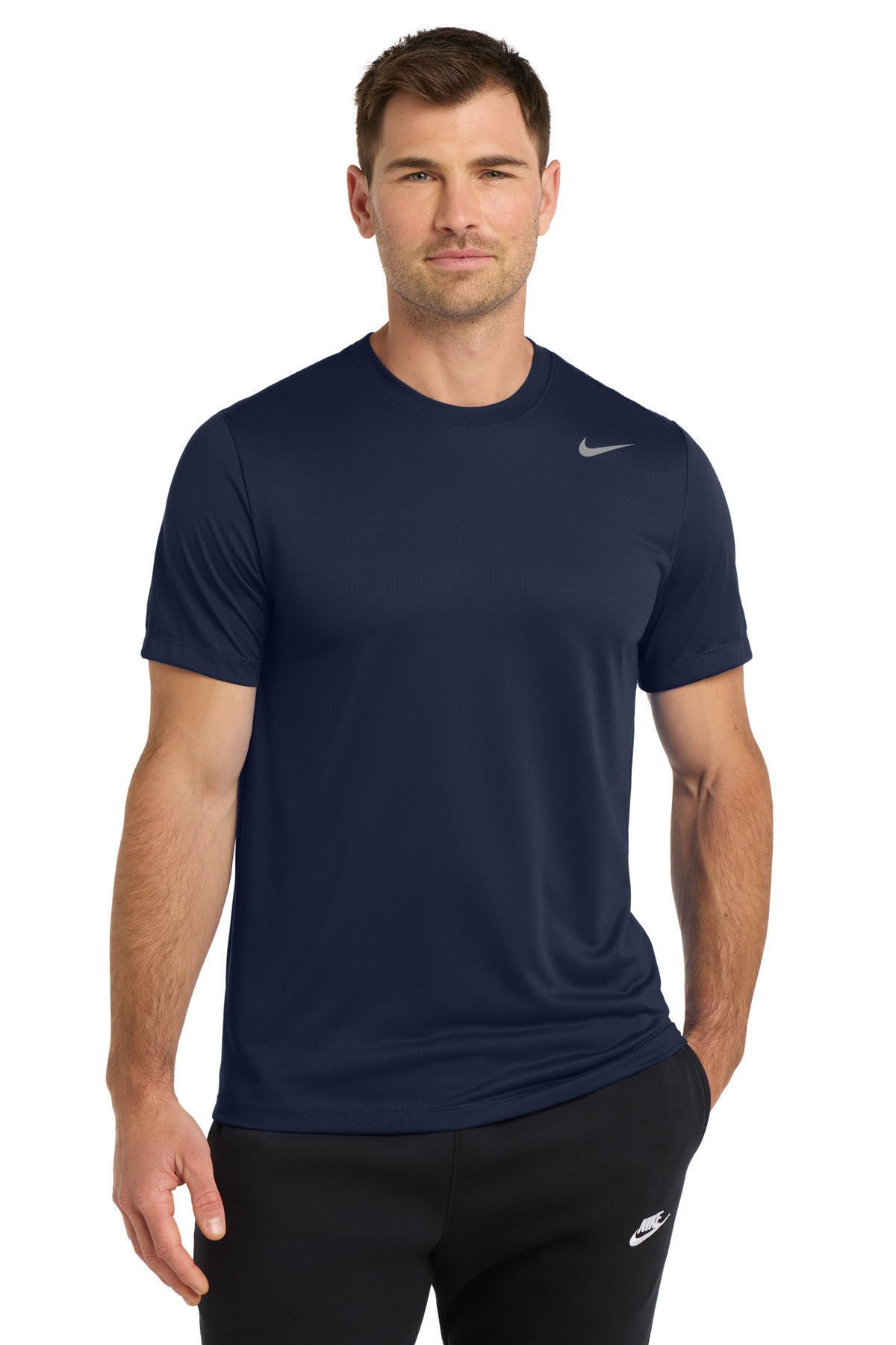 Front View of ColNavy Nike Team rLegend Tee DV7299 plain