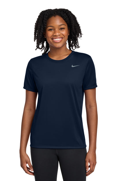 Front View of ColNavy Nike Women's Team rLegend Tee DV7312 plain