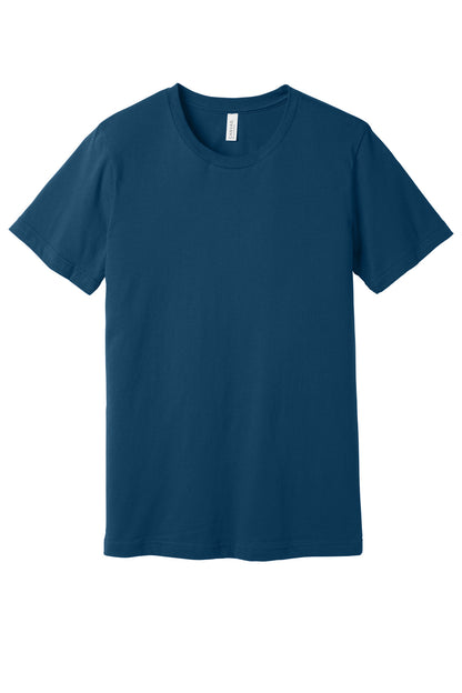 Front View of CooBlue BELLA+CANVAS Unisex Jersey Short Sleeve Tee. BC3001 plain
