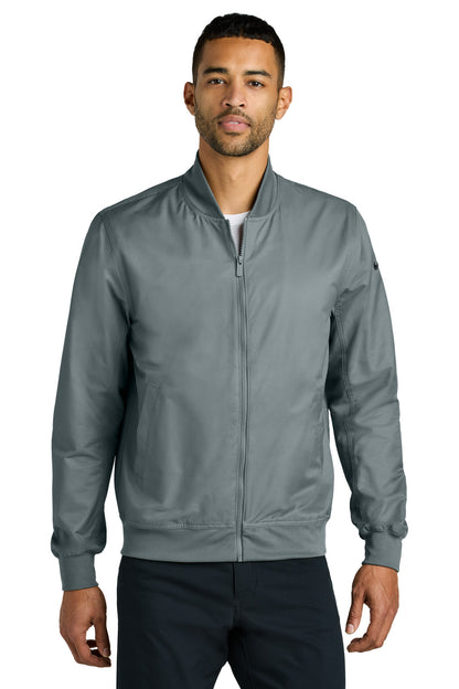 Front View of CoolGrey Nike Bomber Jacket NKFQ4759 plain