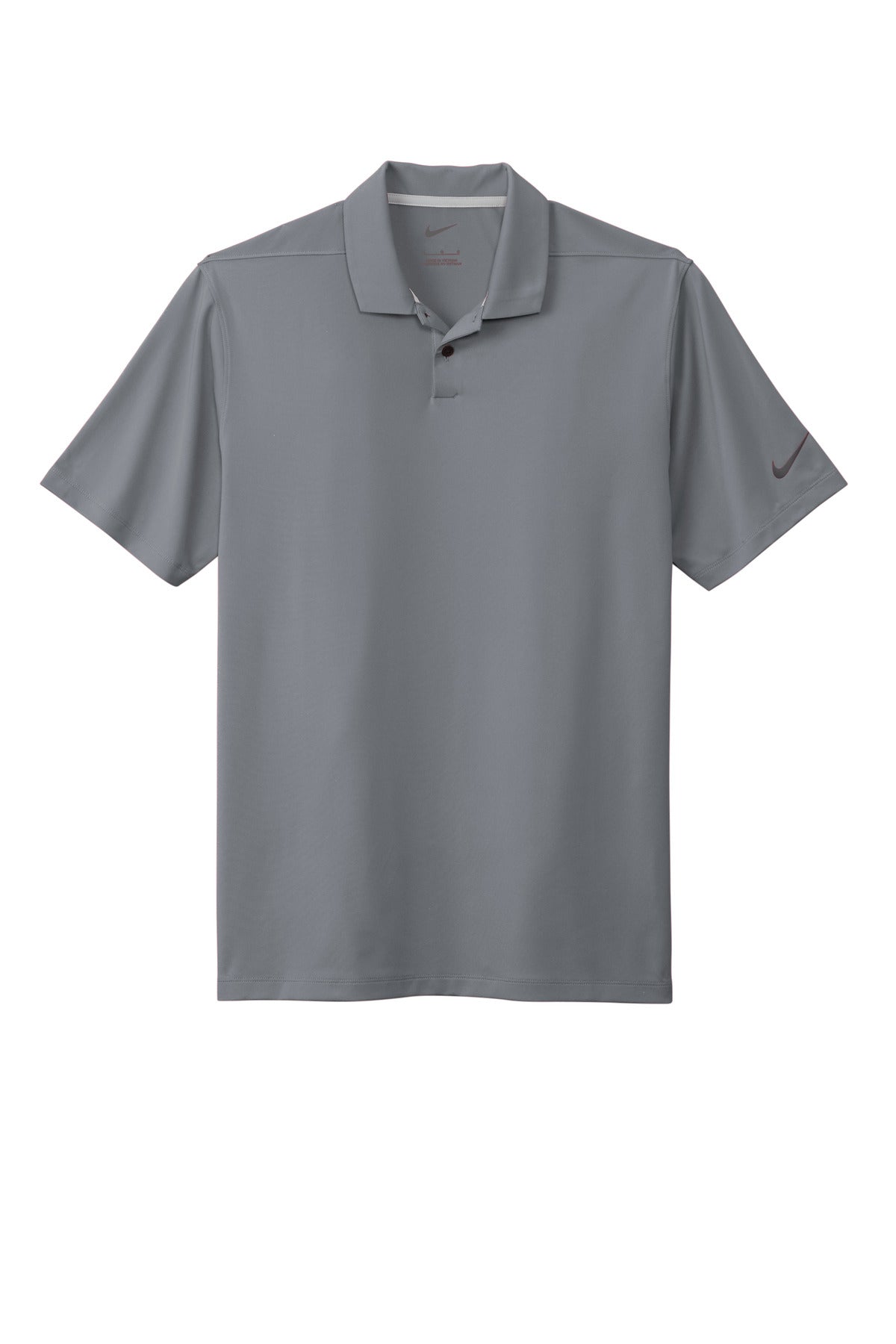 Front View of CoolGrey Nike Dri-FIT Vapor Polo NKDC2108 plain