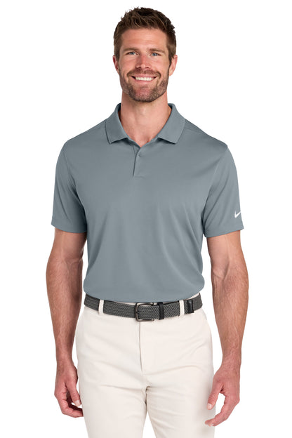 Front View of CoolGrey Nike Victory Solid Polo NKDX6684 plain