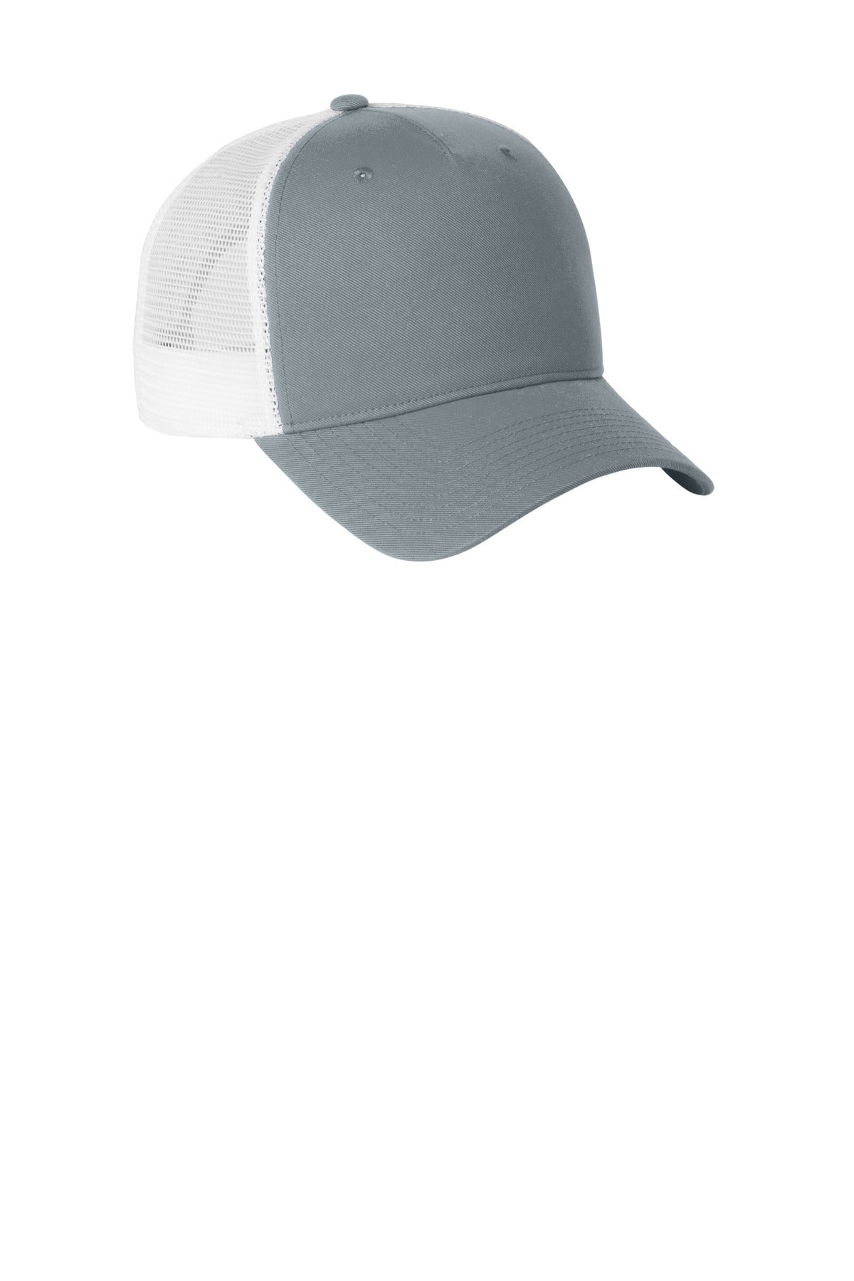Front View of CoolG/Wht Nike Snapback Mesh Trucker Cap NKFN9893 plain
