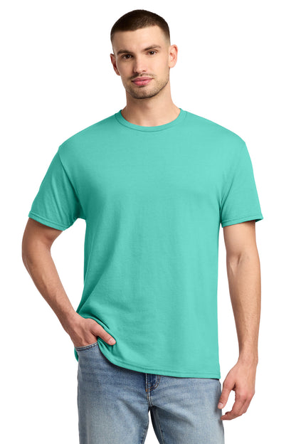 Front View of CoolMint Jerzees - Dri-Power 50/50 Cotton/Poly T-Shirt. 29M plain