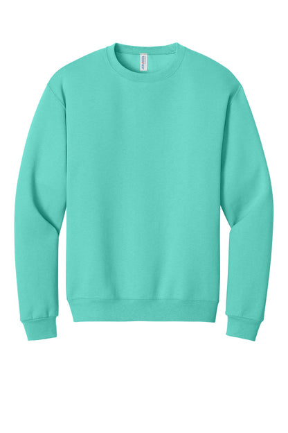Front View of CoolMint Jerzees - NuBlend Crewneck Sweatshirt. 562M plain