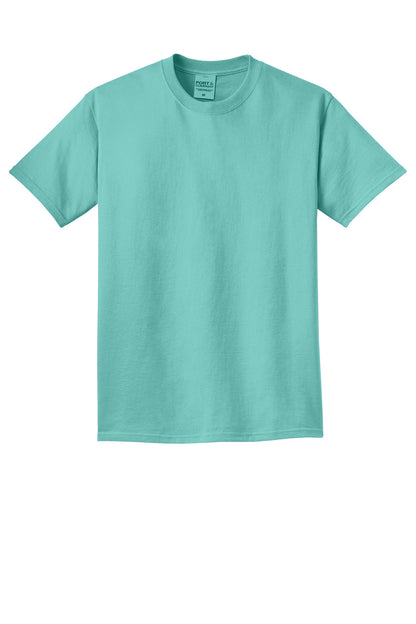 Front View of CoolMint Port & Co Beach Wash Garment-Dyed Tee. PC099 plain