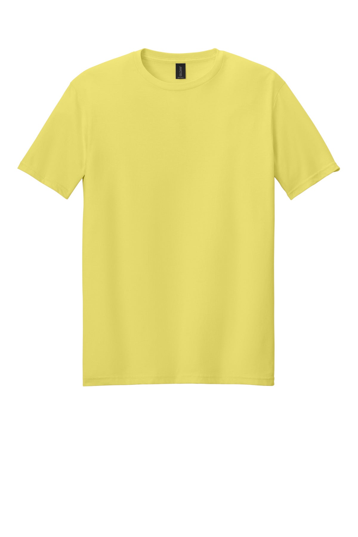 Front View of Corn Silk Gildan Softstyle T-Shirt. 64000 plain