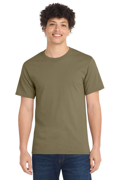 Front View of CoyoteBrn Port & Co Essential Tee. PC61 plain
