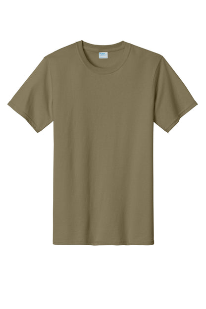 Front View of CoyoteBrn Port & Co Essential Tee. PC61 plain