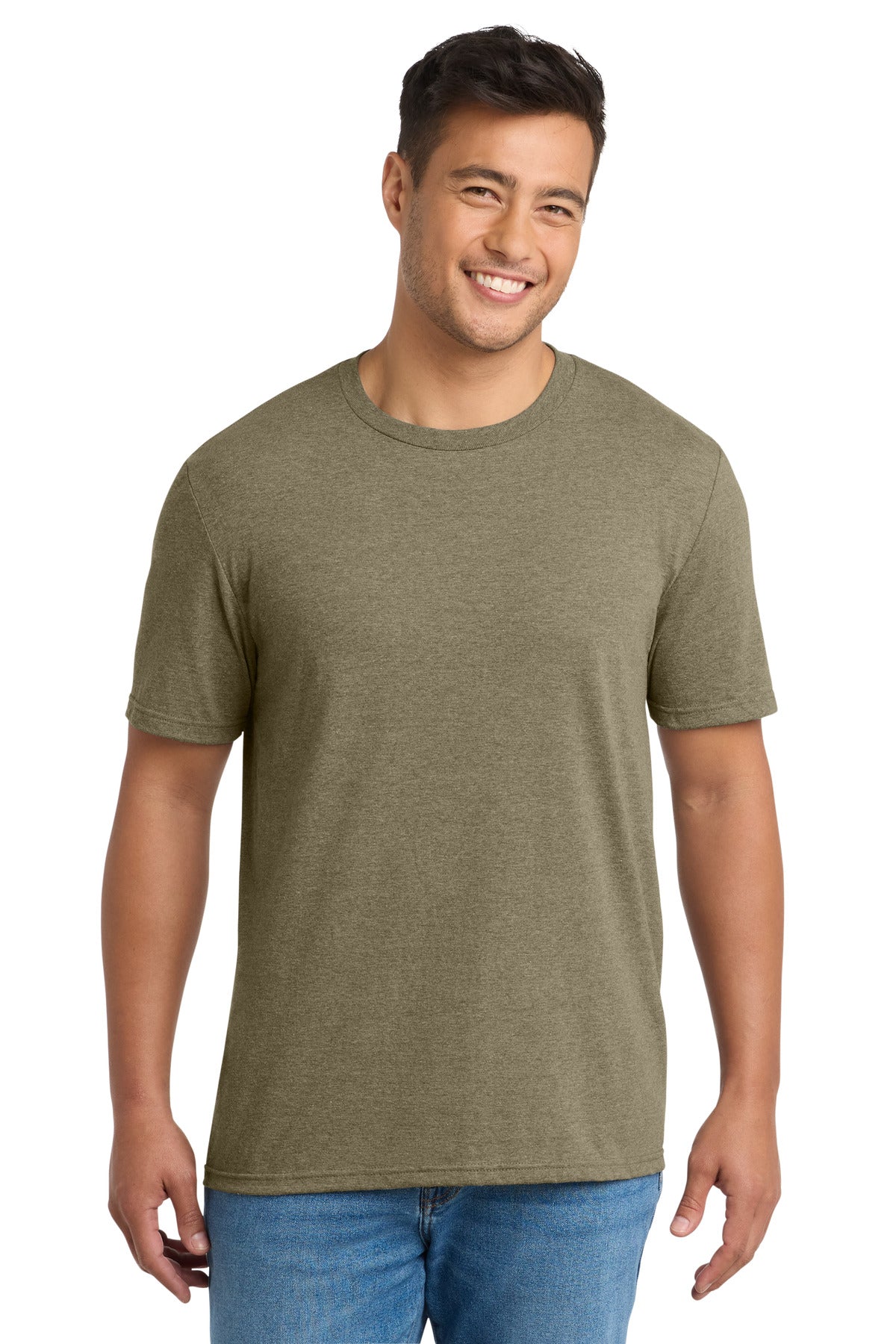 Front View of CoyteBrnHr Port & Co Tri-Blend Tee. PC330 plain