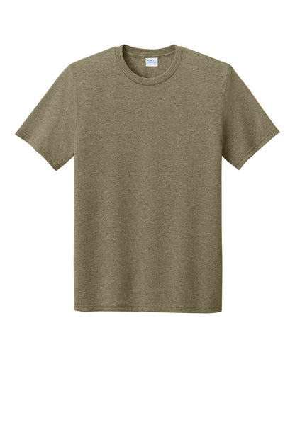 Front View of CoyteBrnHr Port & Co Tri-Blend Tee. PC330 plain