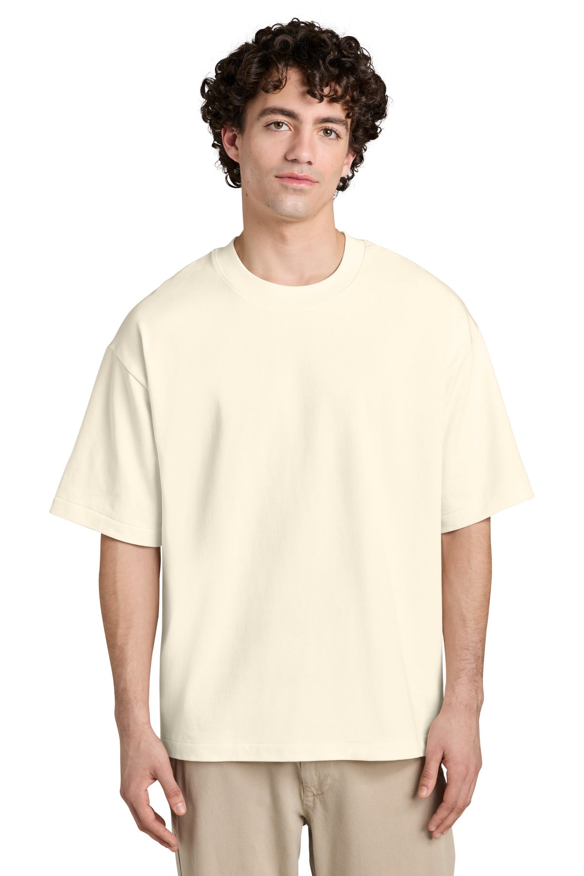 Front View of Cream Stanley/Stella Unisex Asher Tee SXU039 plain