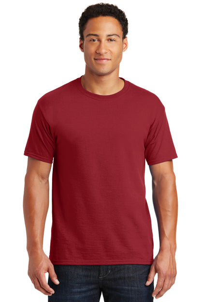 Front View of Crimson Jerzees - Dri-Power 50/50 Cotton/Poly T-Shirt. 29M plain