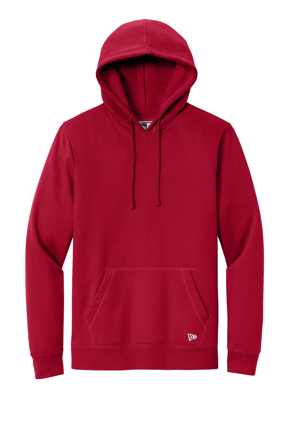 Front View of Crimson New Era Comeback Fleece Pullover Hoodie NEA550 plain