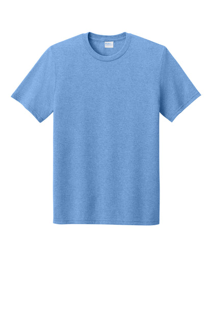 Front View of CrlnaBlHtr Port & Co Tri-Blend Tee. PC330 plain