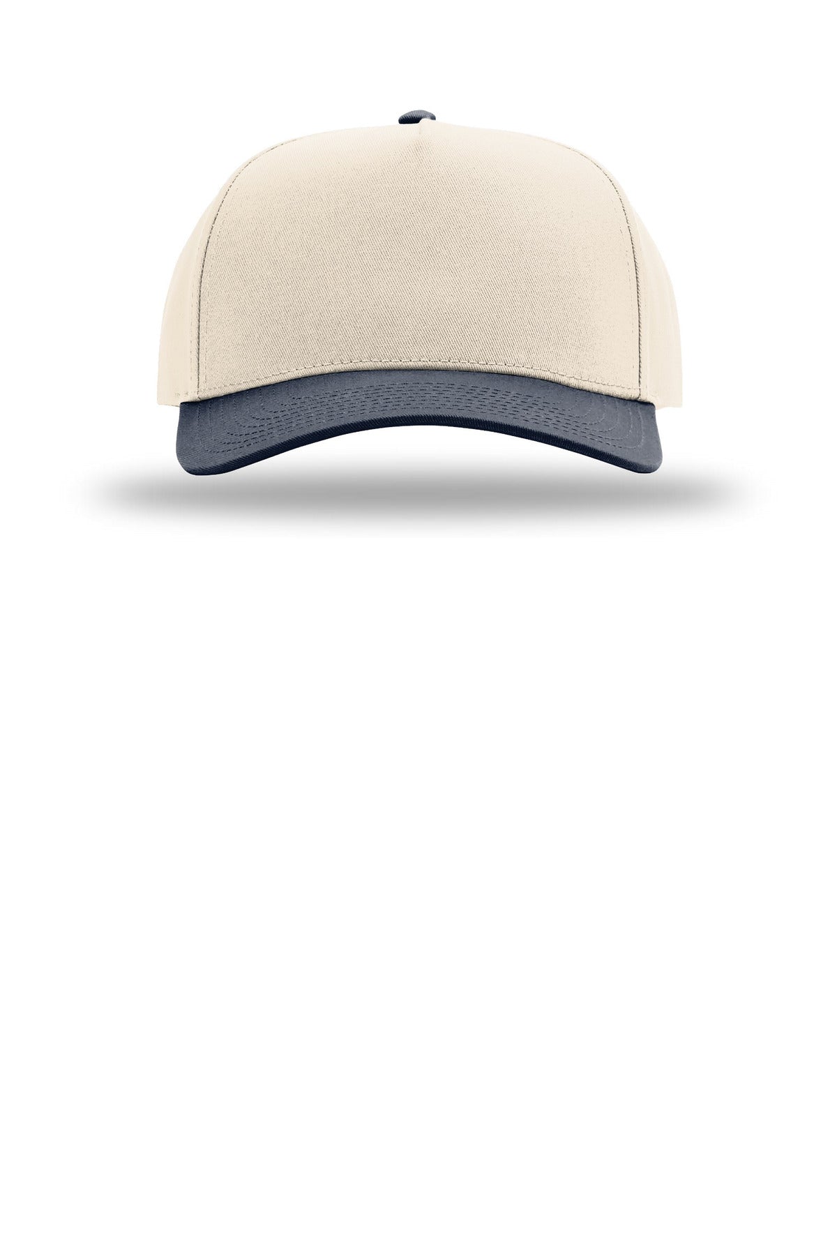 Front View of Crm/Crm/Nv Richardson Full Fabric 5-Panel Champ 323FPC plain