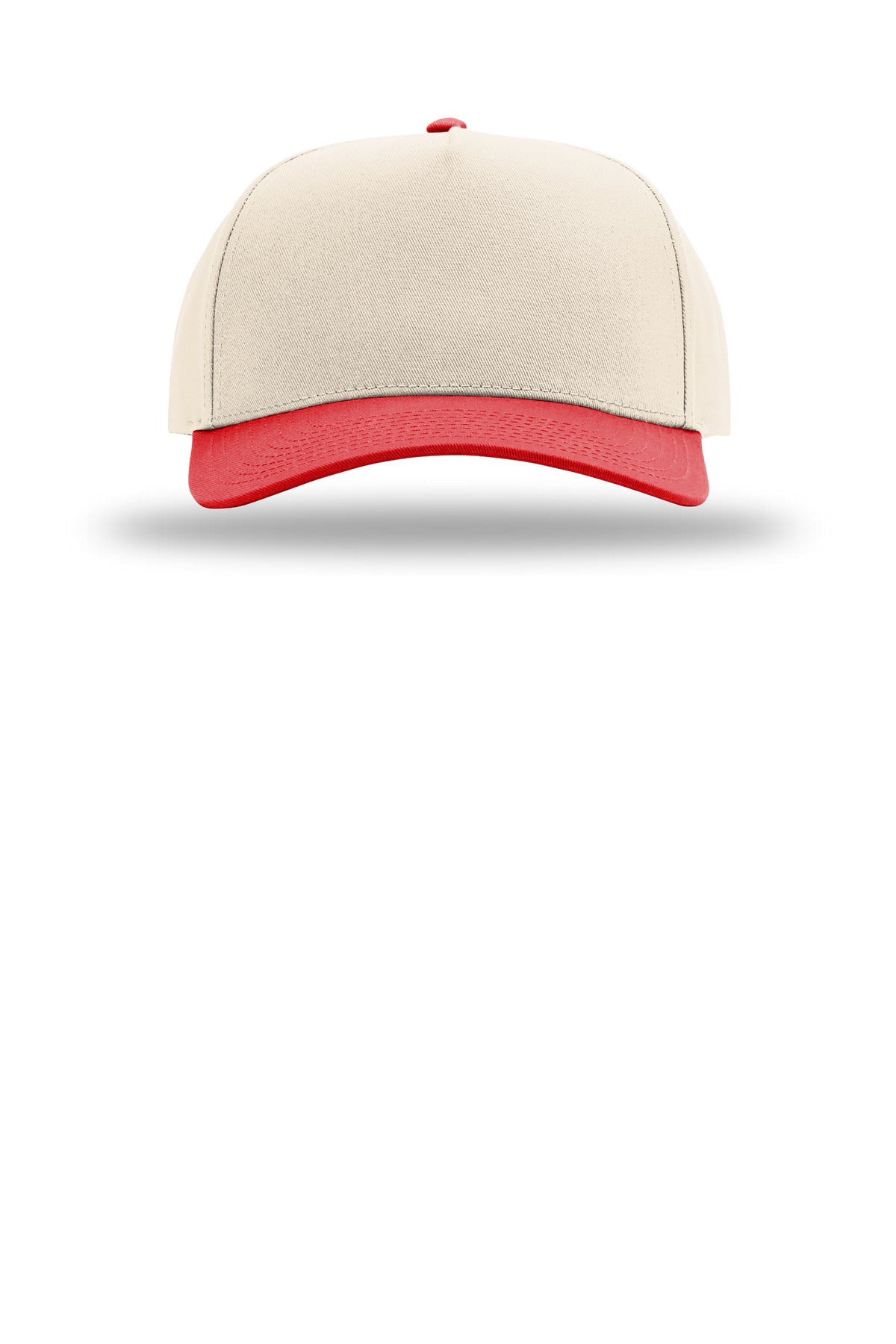 Front View of Crm/Crm/Rd Richardson Full Fabric 5-Panel Champ 323FPC plain