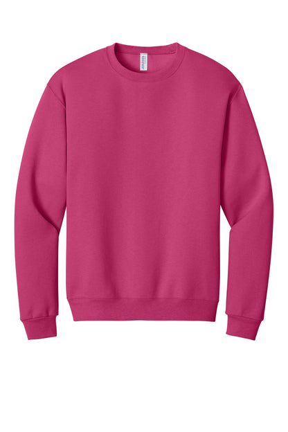 Front View of CyberPink Jerzees - NuBlend Crewneck Sweatshirt. 562M plain