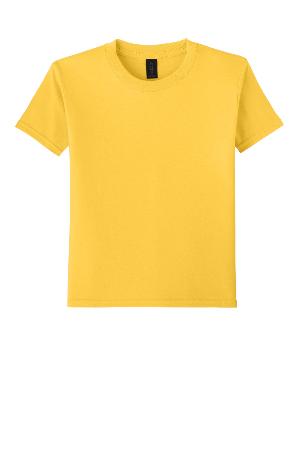 Front View of Daisy Gildan Youth Softstyle T-Shirt 64000B plain