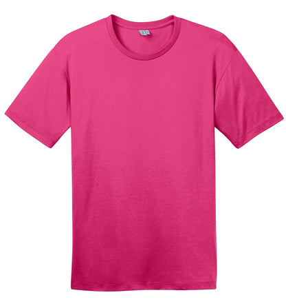 Front View of Dark Fuchsia District Perfect Weight Tee. DT104 plain