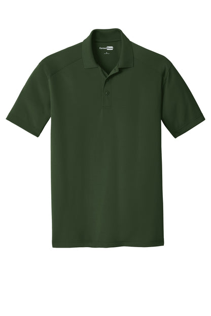 Front View of Dark Green CornerStone Select Lightweight Snag-Proof Polo. CS418 plain