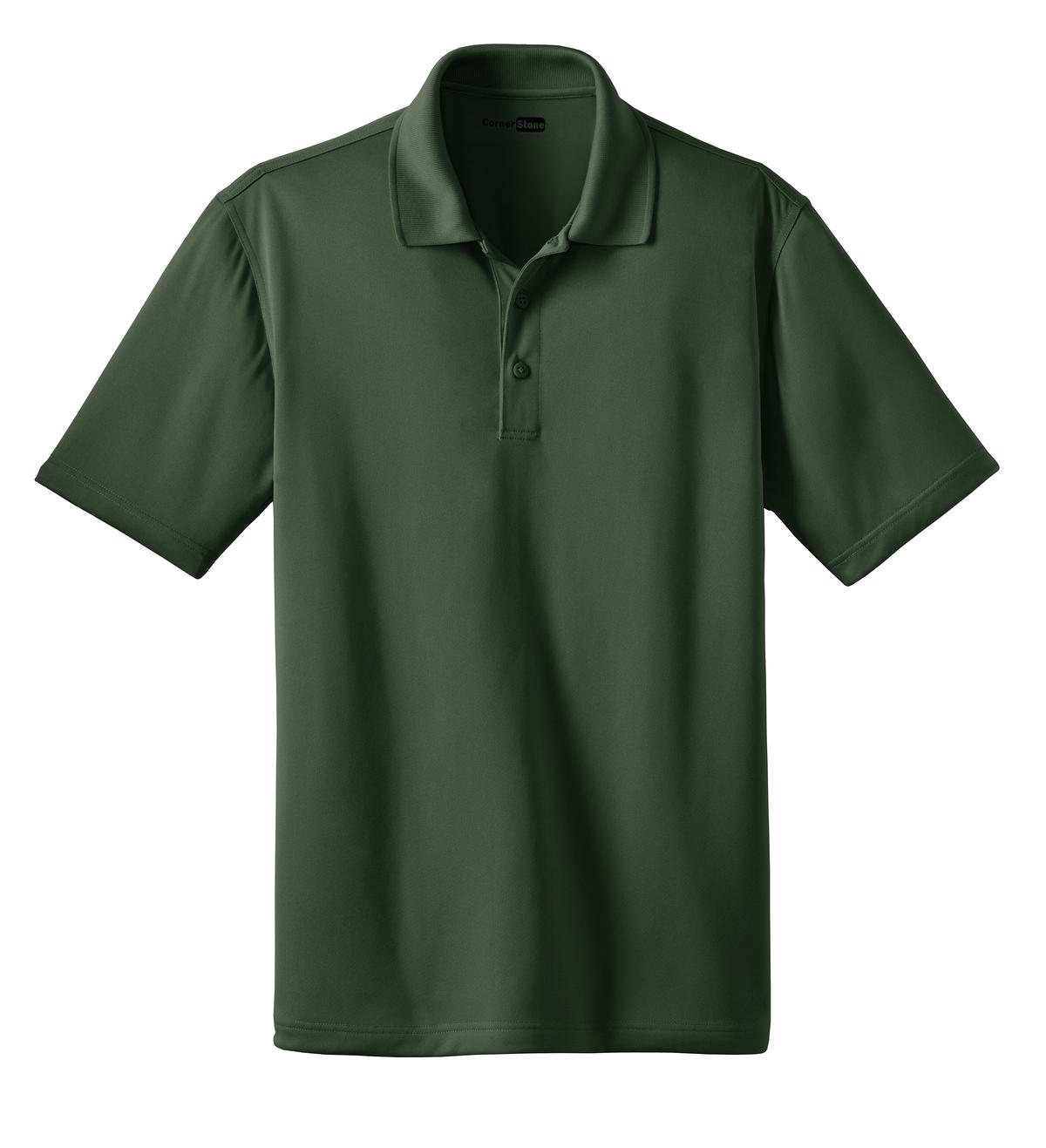 Front View of Dark Green CornerStone - Select Snag-Proof Polo. CS412 plain