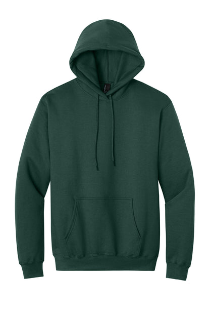 Front View of Dark Green Port & Co Tall Essential Fleece Pullover Hooded Sweatshirt. PC90HT plain