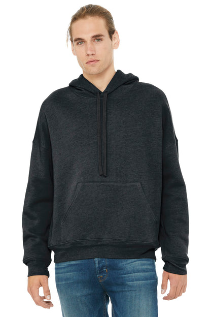 Front View of Dark Grey Ht BELLA+CANVAS Unisex Sponge Fleece Pullover DTM Hoodie. BC3729 plain