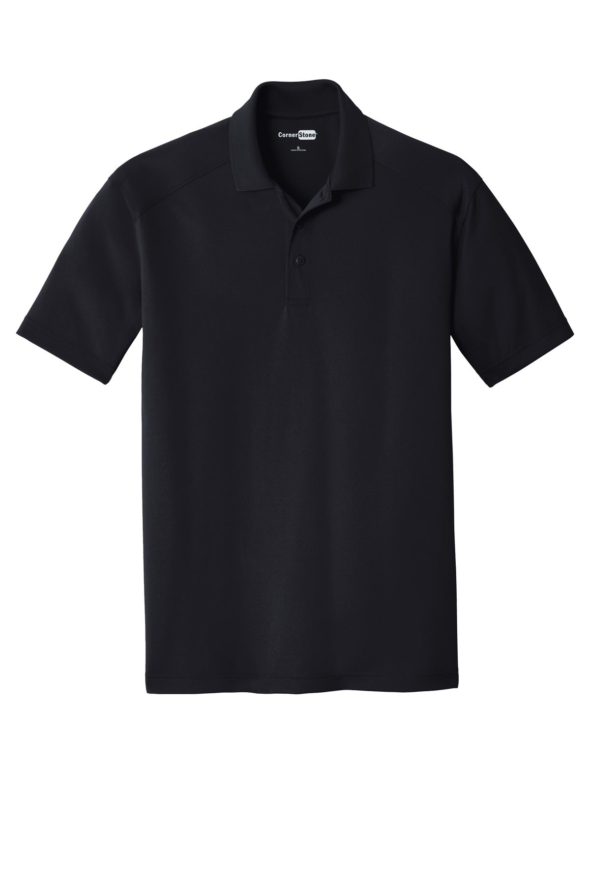 Front View of Dark Navy CornerStone Select Lightweight Snag-Proof Polo. CS418 plain