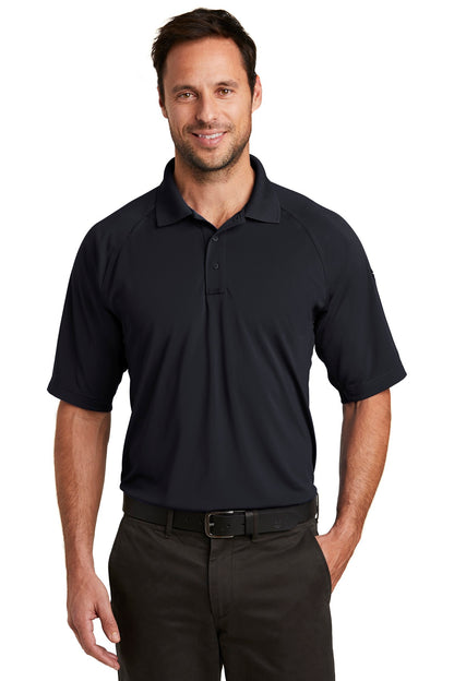 Front View of Dark Navy CornerStone Select Lightweight Snag-Proof Tactical Polo. CS420 plain