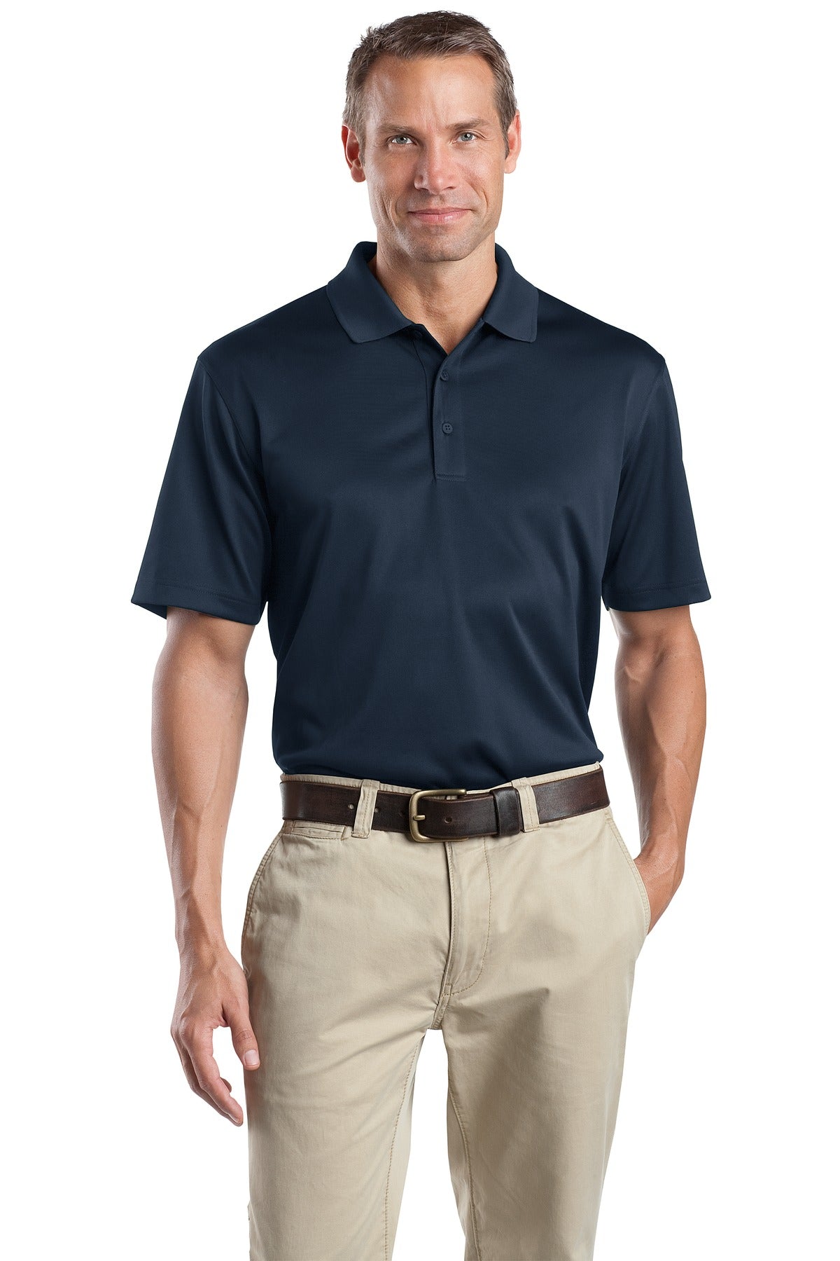 Front View of Dark Navy CornerStone - Select Snag-Proof Polo. CS412 plain