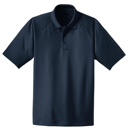 Front View of Dark Navy CornerStone Tall Select Snag-Proof Tactical Polo. TLCS410 plain