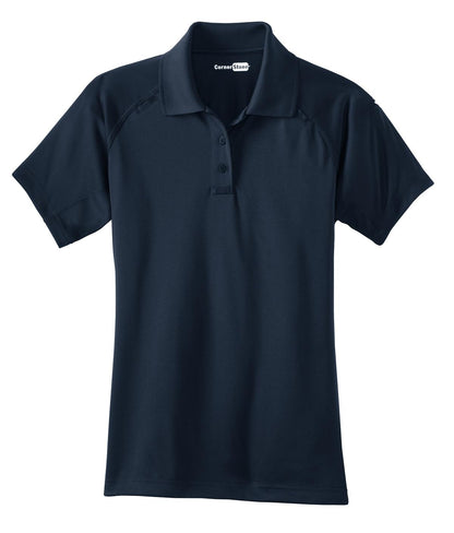 Front View of Dark Navy CornerStone Women's Select Snag-Proof Tactical Polo. CS411 plain