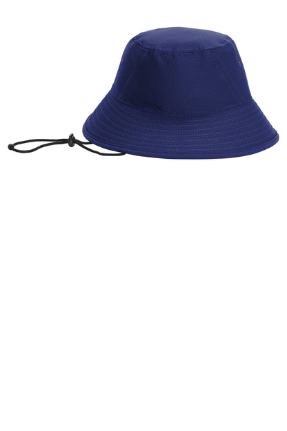 Front View of Dark Royal New Era Hex Era Bucket Hat NE800 plain
