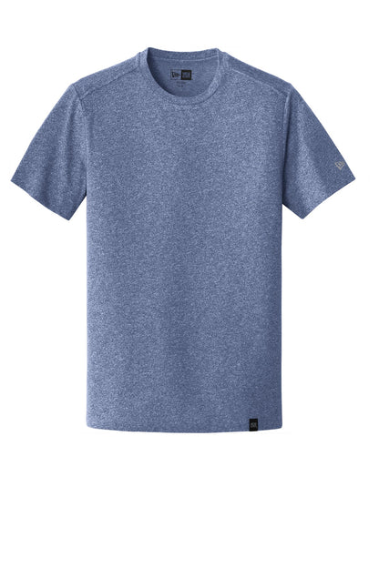 Front View of Dark Royal Tws New Era Heritage Blend Crew Tee. NEA100 plain