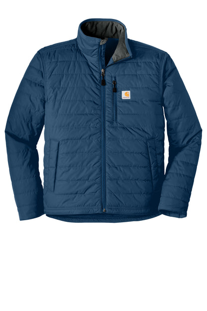 Front View of DarkBlue Carhartt Gilliam Jacket. CT102208 plain
